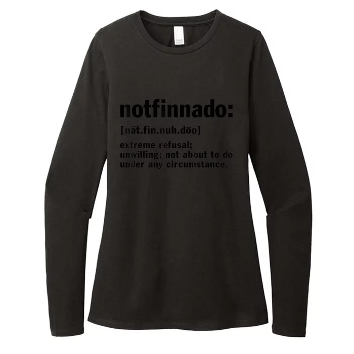 Notfinnado Definition Funny Womens CVC Long Sleeve Shirt