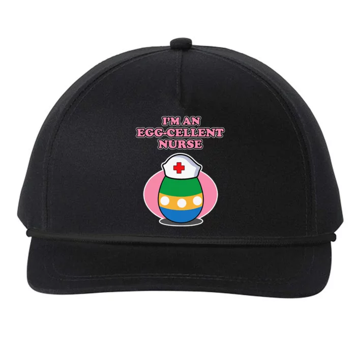 Nurse Design For Easter I'm An Eggcellent Nurse Snapback Five-Panel Rope Hat