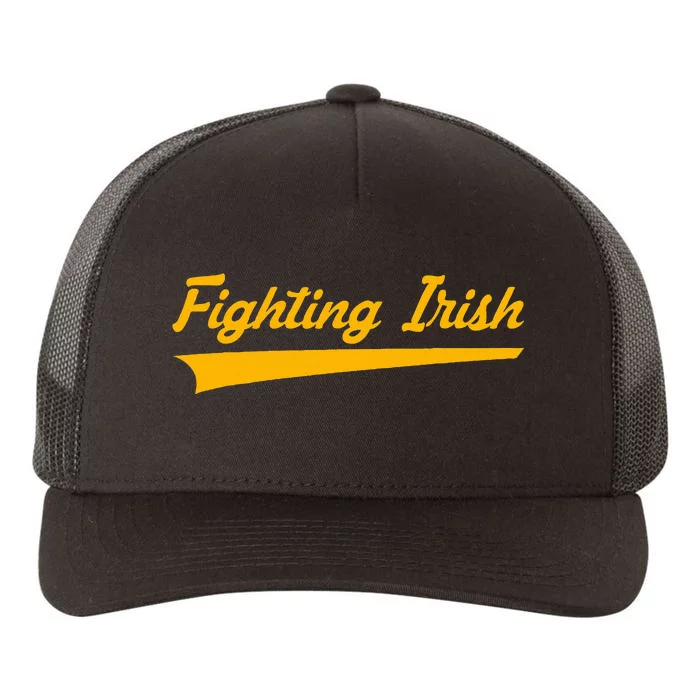 N.O.T.R.E D.A.M.E Fighting Irish Vintage Swoosh Yupoong Adult 5-Panel Trucker Hat