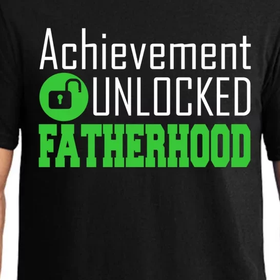 New Dad Gift Funny Gift Achievet Unlocked Fatherhood Gift Pajama Set