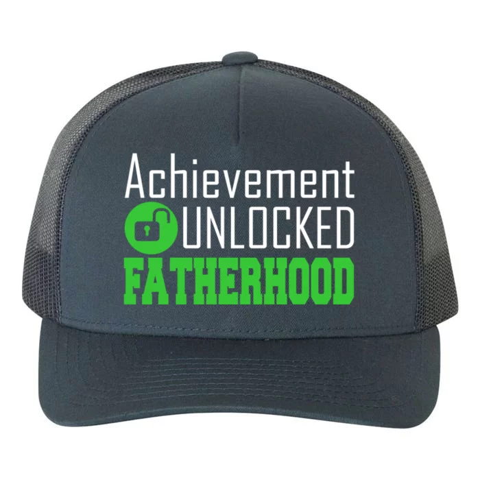 New Dad Gift Funny Gift Achievet Unlocked Fatherhood Gift Yupoong Adult 5-Panel Trucker Hat