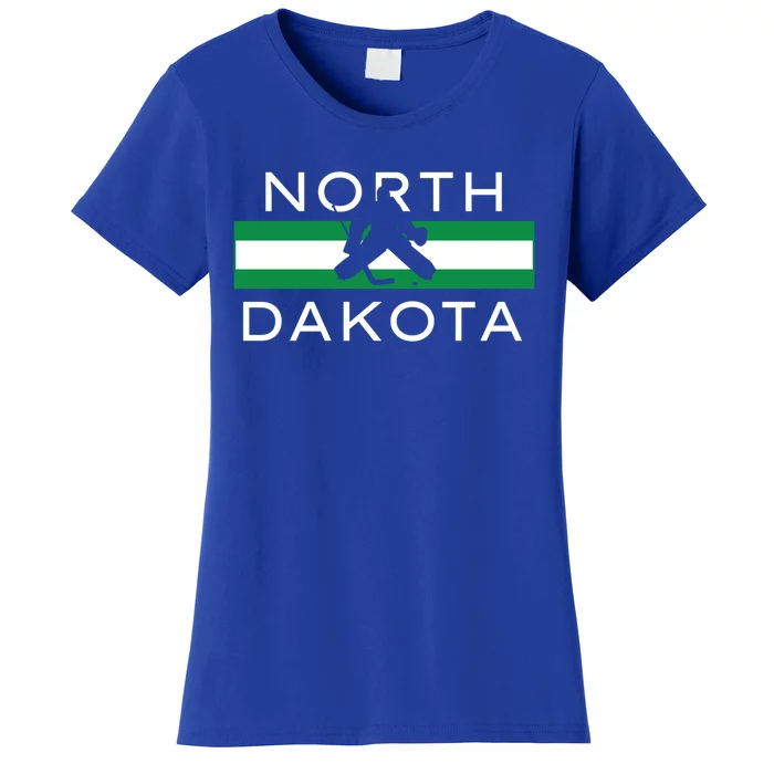 North Dakota Goalie Ice Hockey Player Coach Team State Gift Women's T-Shirt