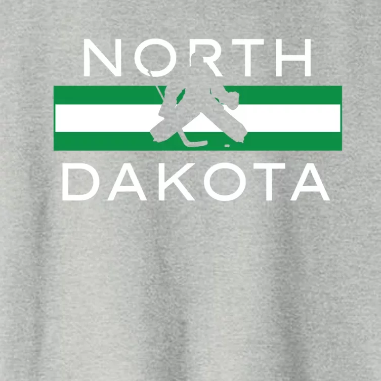 North Dakota Goalie Ice Hockey Player Coach Team State Gift Women's Crop Top Tee