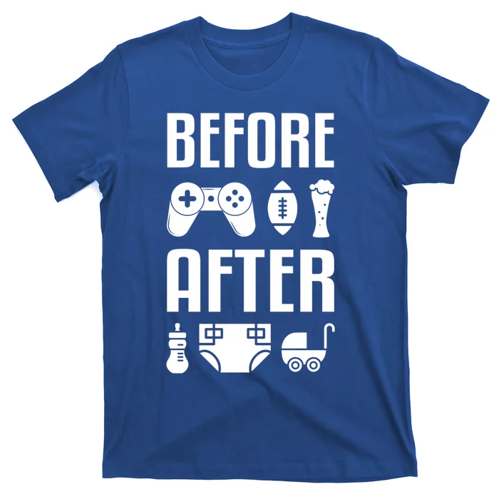 New Dad Gift Before After Funny Fatherhood Gift T-Shirt