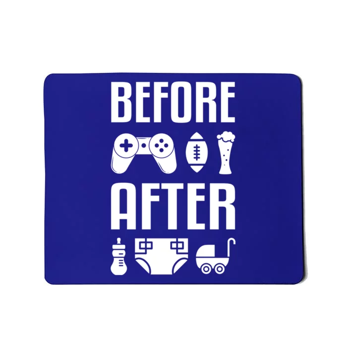 New Dad Gift Before After Funny Fatherhood Gift Mousepad