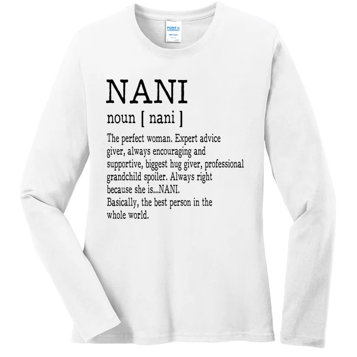 Nani Definition Grandma Mother Day Gifts Women Ladies Missy Fit