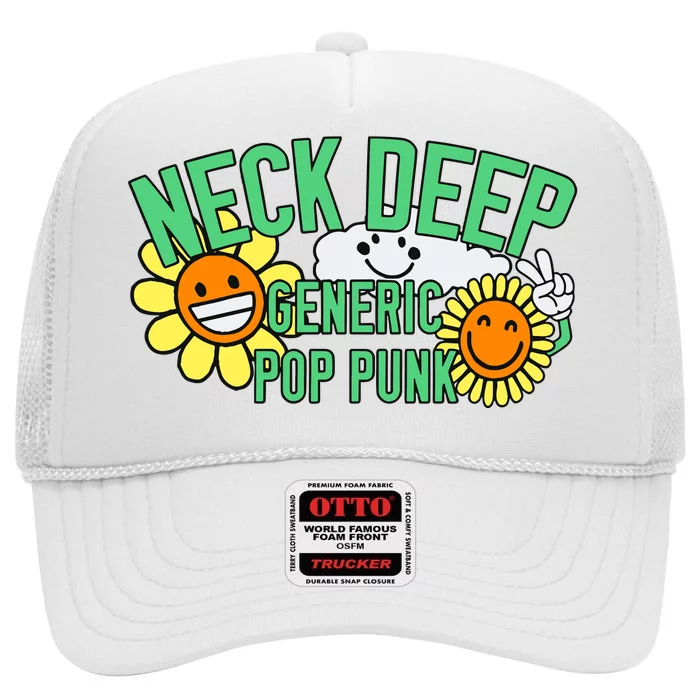 Neck Deep Generic Pop Punk High Crown Mesh Trucker Hat