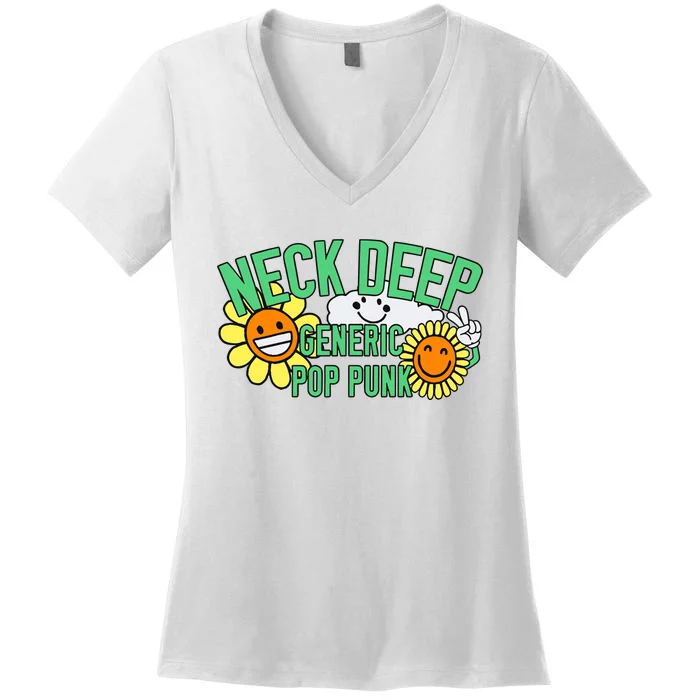 Neck Deep Generic Pop Punk Women's V-Neck T-Shirt