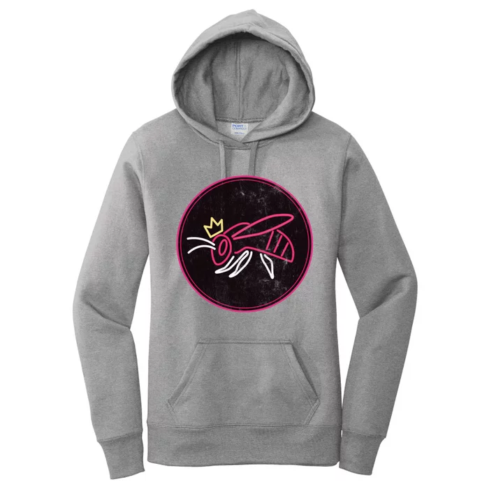 NEONMOMS Distressed Honeybee (Heather Grey) Women's Pullover Hoodie