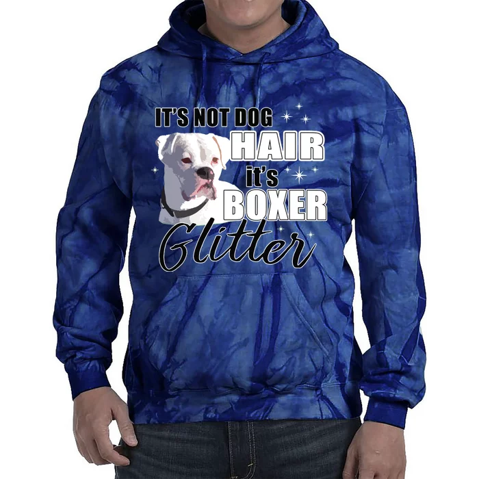 Not Dog Hair Its White Boxer Dog Tie Dye Hoodie