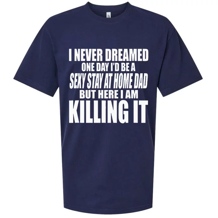 NEVER DREAMED ID BE A SEXY STAY AT HOME DAD BUT KILLING IT Sueded Cloud Jersey T-Shirt