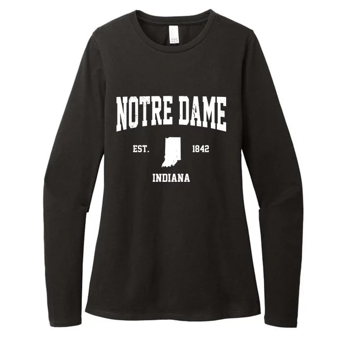 Notre Dame Indiana Est 1842 Womens CVC Long Sleeve Shirt