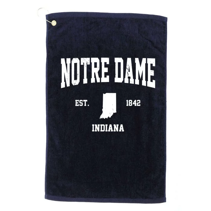 Notre Dame Indiana Est 1842 Platinum Collection Golf Towel