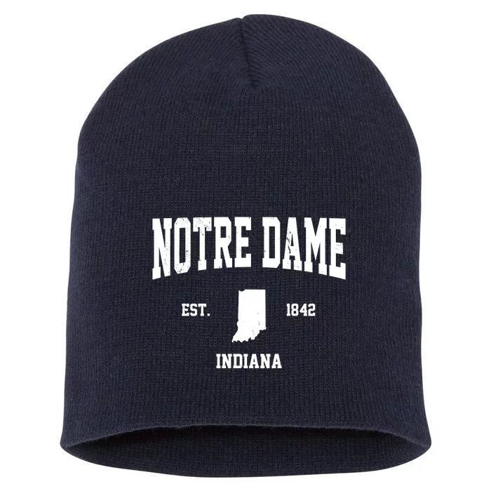 Notre Dame Indiana Est 1842 Short Acrylic Beanie