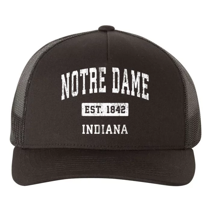 Notre Dame Indiana IN Vintage Athletic Navy Sports Yupoong Adult 5-Panel Trucker Hat