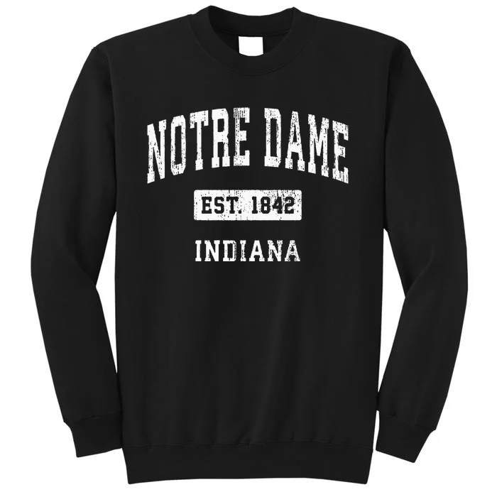 Notre Dame Indiana IN Vintage Athletic Navy Sports Sweatshirt