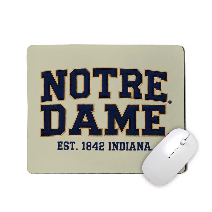 N.O.T.R.E D.A.M.E Indiana Est. 1842 Vintage Pride Apparel Mousepad