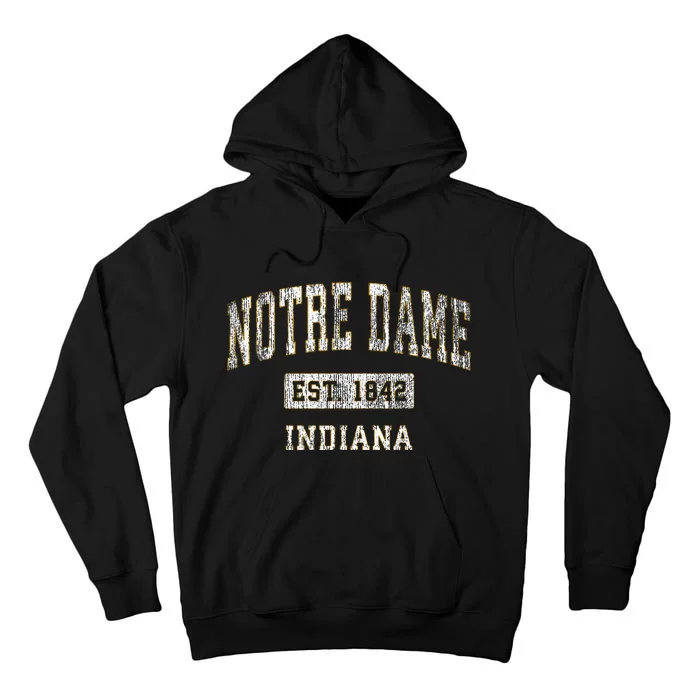 N....O.T.R.E D.A.M.E Indiana In Vintage Athletic Sports Tall Hoodie