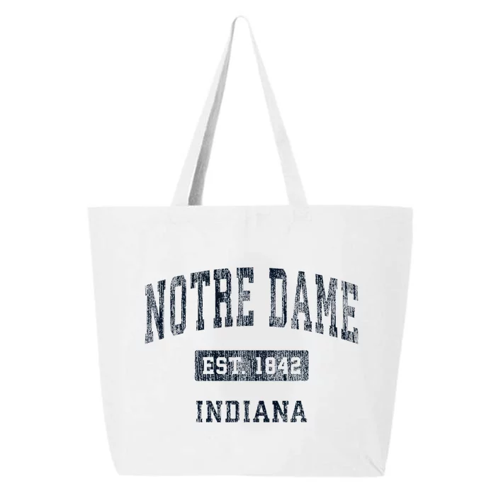 N.O.T.R.E D.A.M.E Indiana In Vintage Athletic Sports Design 25L Jumbo Tote