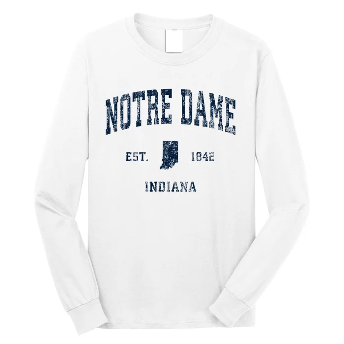 Not..R.E. D.A.M.E. Indiana In Vintage Athletic Sports Long Sleeve Shirt