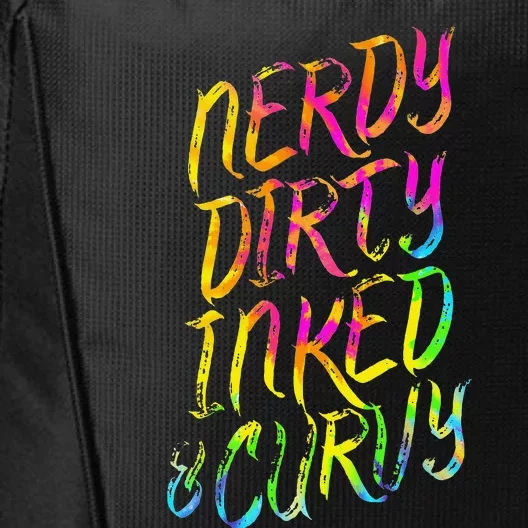 Nerdy Dirty Inked & Curvy Tattoo Woman Nerd City Backpack