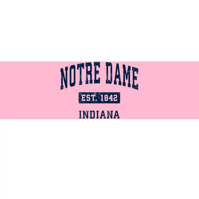 N.O.T.R.E Dame Indiana In Vintage Athletic Sports Bumper Sticker