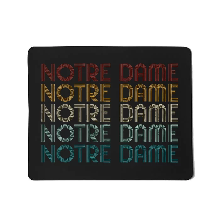 N.O.T.R.E Dame Indiana Vintage Retro Souvenir Mousepad