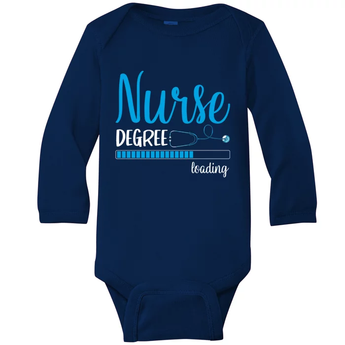 Nursing Degree Loading School Stethoscope Future Nurse Gift Baby Long Sleeve Bodysuit