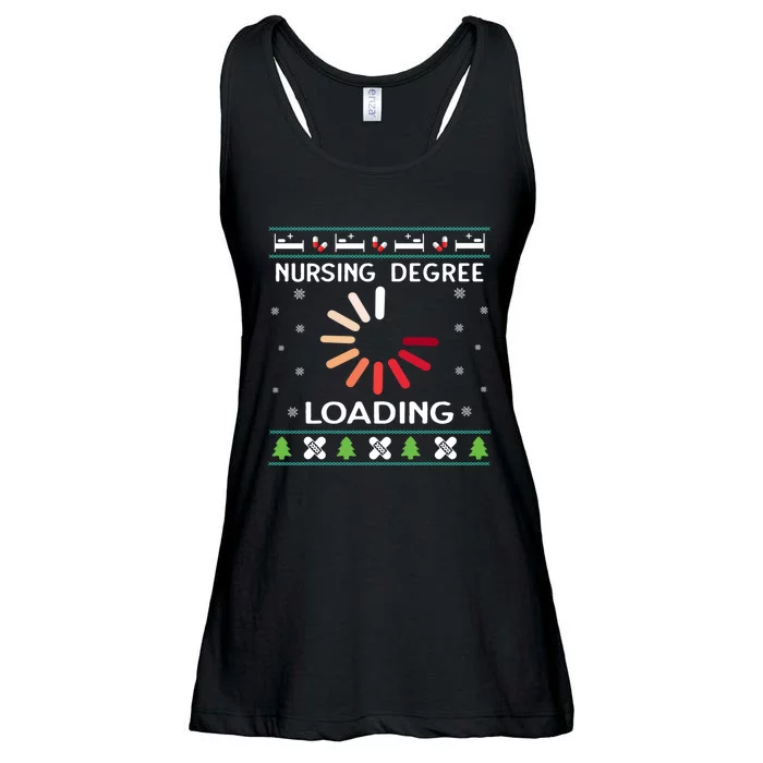 Nursing Degree Loading Nurse In Training Christmas Ugly Ladies Essential Flowy Tank