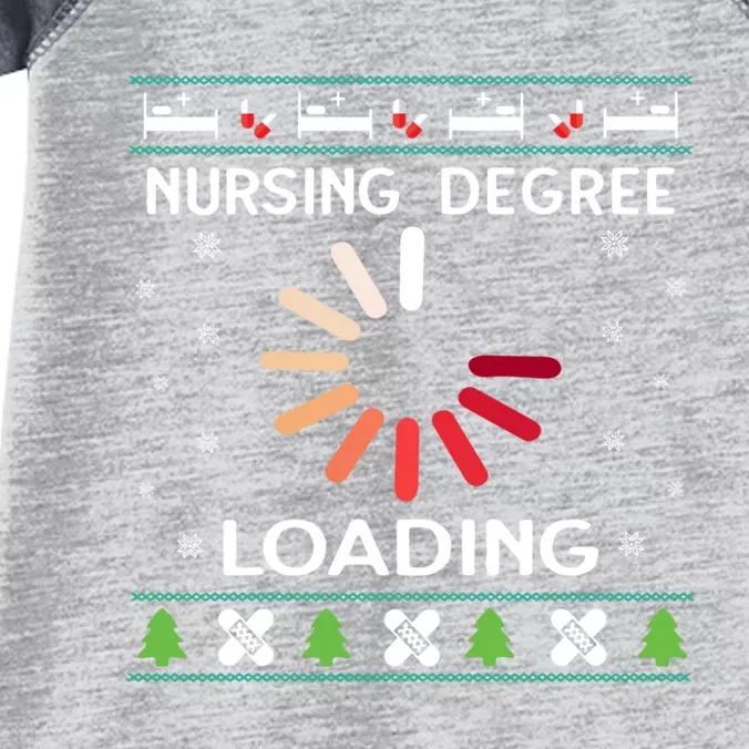 Nursing Degree Loading Nurse In Training Christmas Ugly Infant Baby Jersey Bodysuit