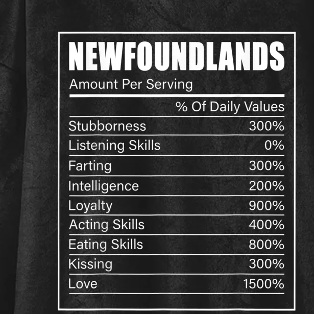 Newfoundland Dog Lover Newfoundland Facts Newfoundland Hooded Wearable Blanket