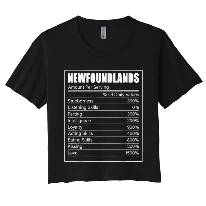 Newfoundland Dog Lover Newfoundland Facts Newfoundland Women's Crop Top Tee