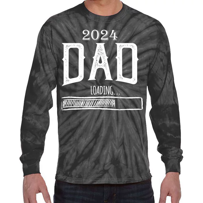 New Dad Loading 2024 Tie-Dye Long Sleeve Shirt