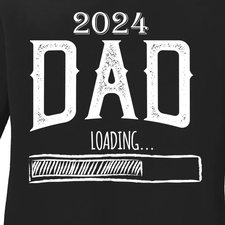 New Dad Loading 2024 Ladies Long Sleeve Shirt