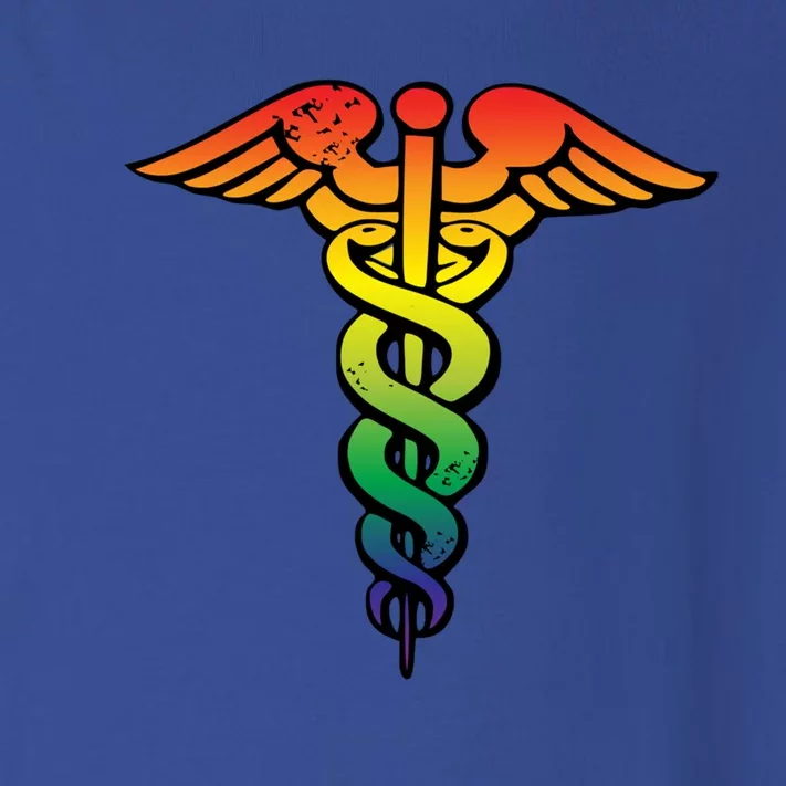 Nurses Doctors Lgbtq Rainbow Caduceus Symbol Cute Gift Toddler Long Sleeve Shirt