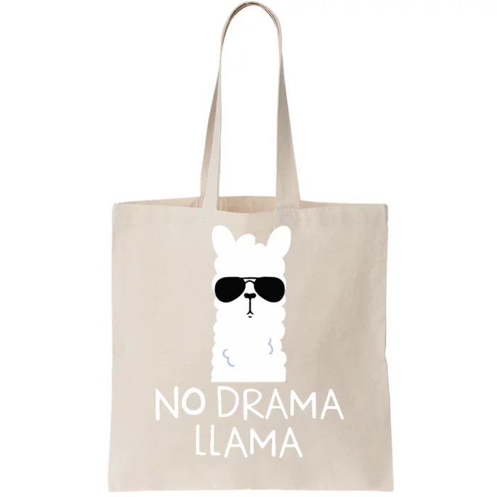 No Drama Llama Alpaca With Sunglasses Llama Lovers Gift Tote Bag