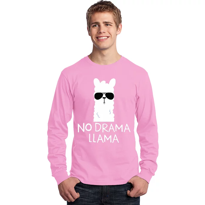 No Drama Llama Alpaca With Sunglasses Llama Lovers Gift Long Sleeve Shirt