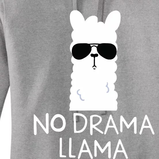 No Drama Llama Alpaca With Sunglasses Llama Lovers Gift Women's Pullover Hoodie