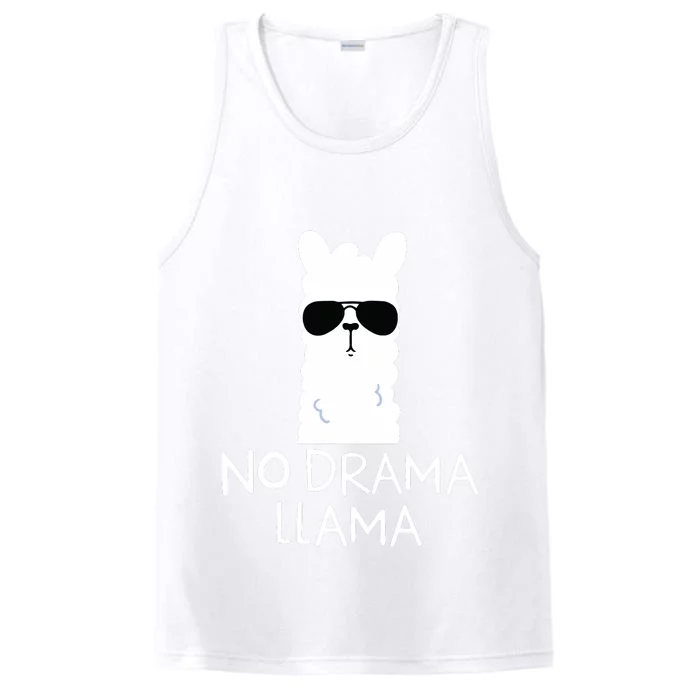 No Drama Llama Alpaca With Sunglasses Llama Lovers Gift Performance Tank