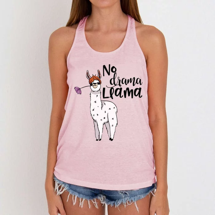 No Drama Llama Cute Llama Costume Or Llama Pajamas Women's Knotted Racerback Tank