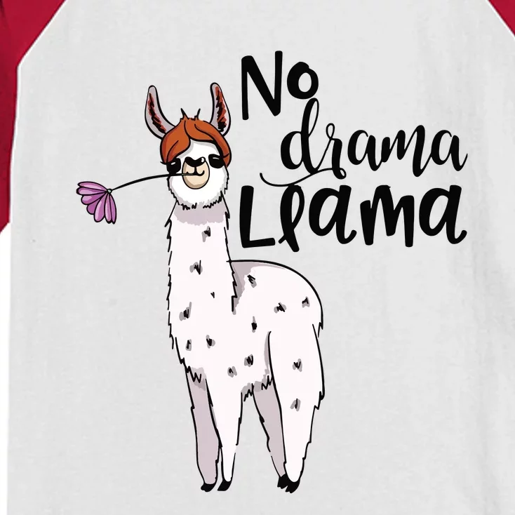 No Drama Llama Cute Llama Costume Or Llama Pajamas Kids Colorblock Raglan Jersey