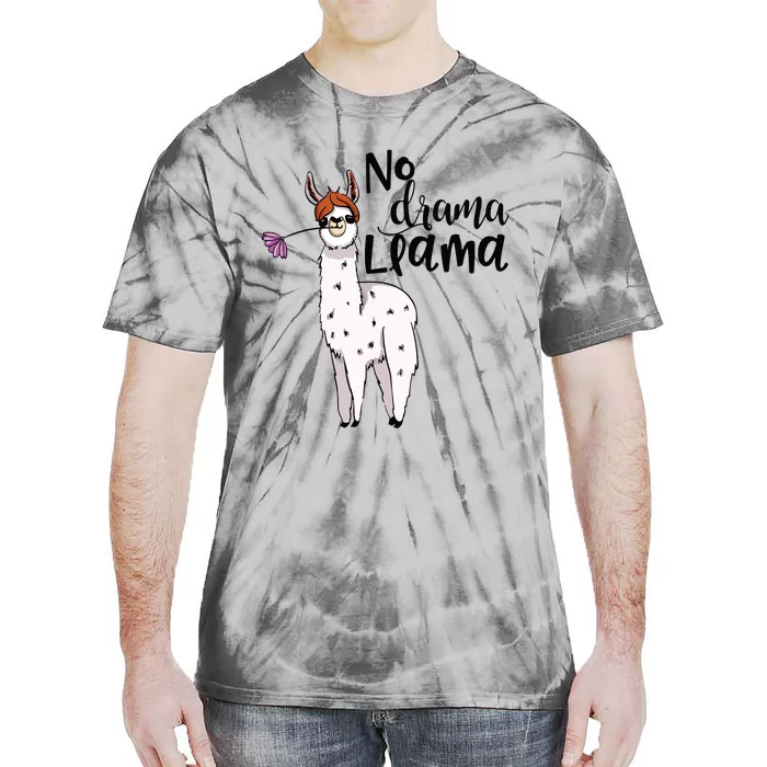 No Drama Llama Cute Llama Costume Or Llama Pajamas Tie-Dye T-Shirt