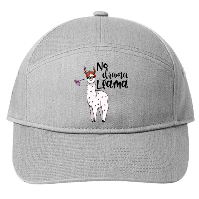 No Drama Llama Cute Llama Costume Or Llama Pajamas 7-Panel Snapback Hat