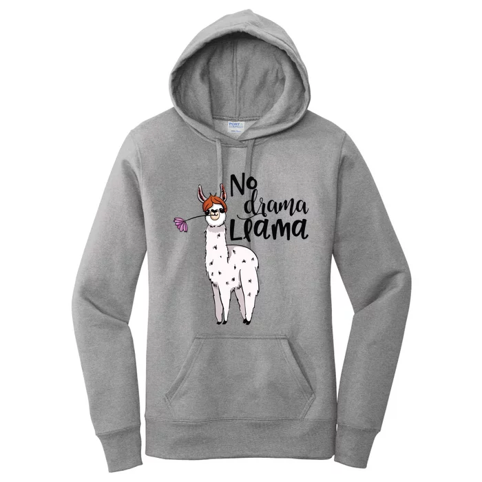 No Drama Llama Cute Llama Costume Or Llama Pajamas Women's Pullover Hoodie