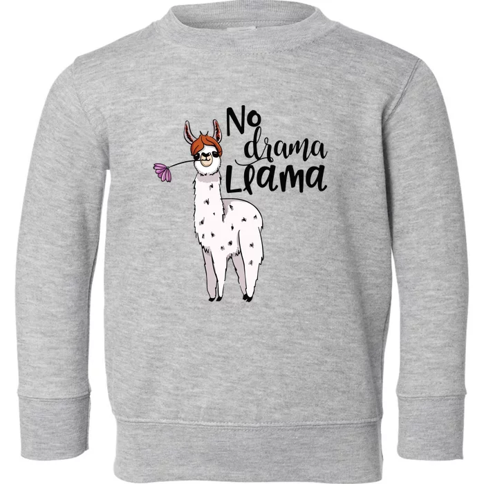 No Drama Llama Cute Llama Costume Or Llama Pajamas Toddler Sweatshirt