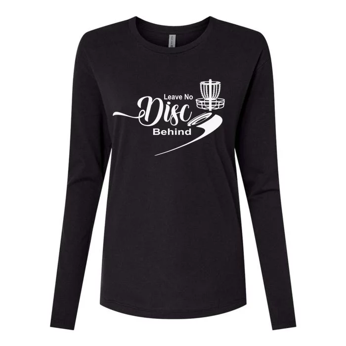 No Discs Left Behind Disc Golf Contest Golfer Games Womens Cotton Relaxed Long Sleeve T-Shirt