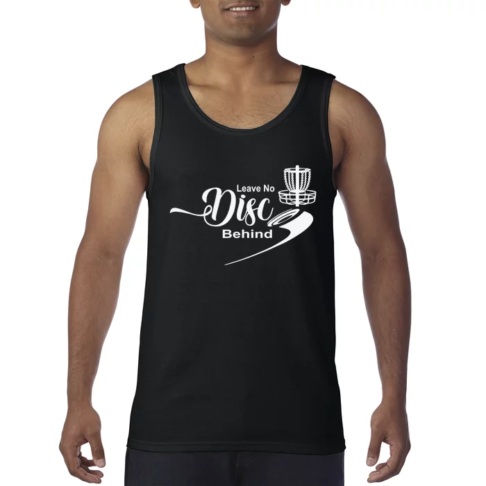 No Discs Left Behind Disc Golf Contest Golfer Games Tank Top