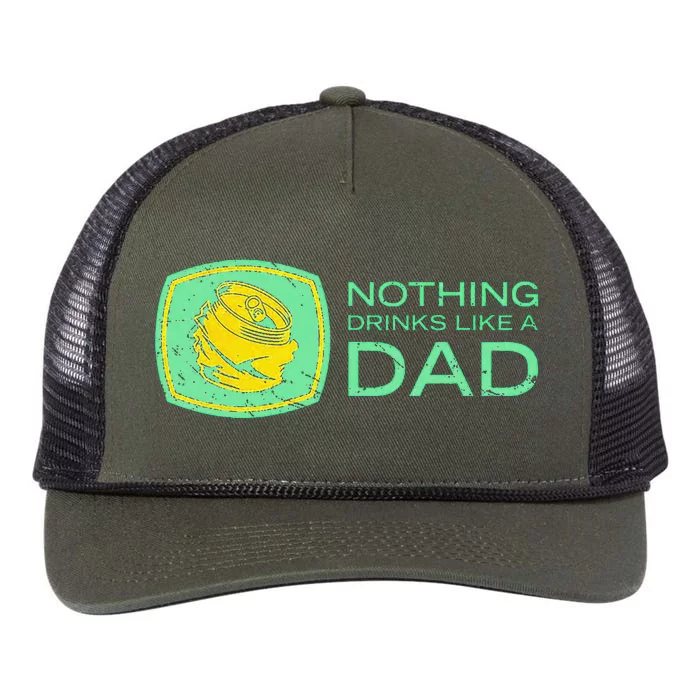 Nothing Drinks Like A Dad Retro Rope Trucker Hat Cap