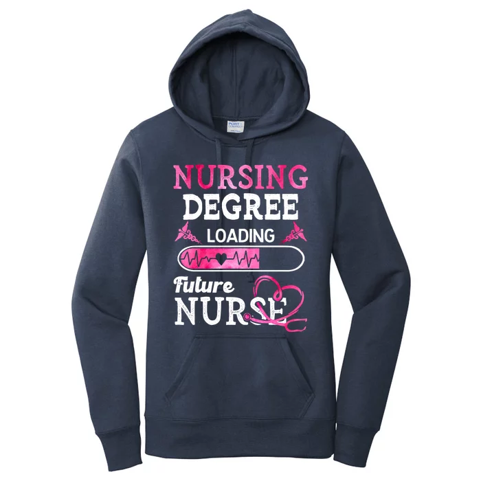 Nursing Degree Loading Future Nurse Profession Gift Women's Pullover Hoodie