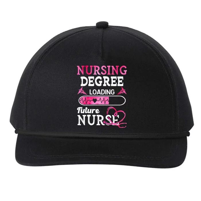 Nursing Degree Loading Future Nurse Profession Funny Gift Snapback Five-Panel Rope Hat